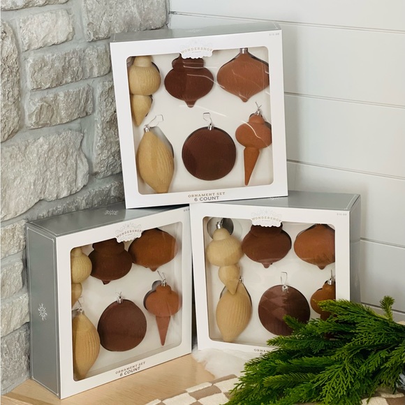 Set of 3 (18) Wondershop flocked holiday ornaments - Picture 5 of 8